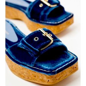 ORIGINAL Paloma Barcelo CORRENTE VELVET BLUE 40 Spain orig: $340